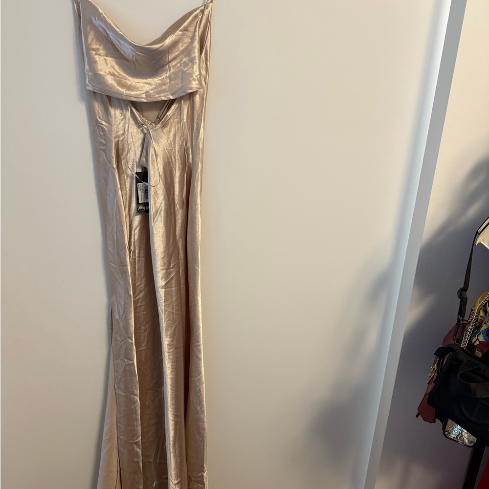 Nasty Gal Gold Maxi Dress
